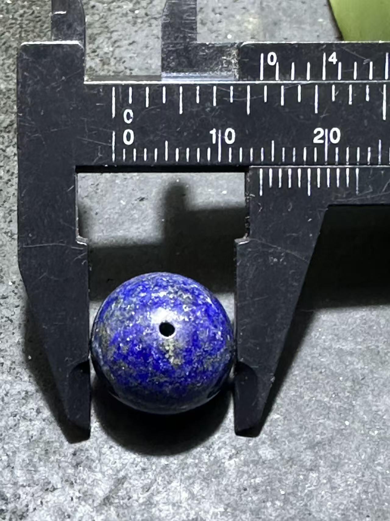 阿富汗老矿青金石通货圆珠一个！