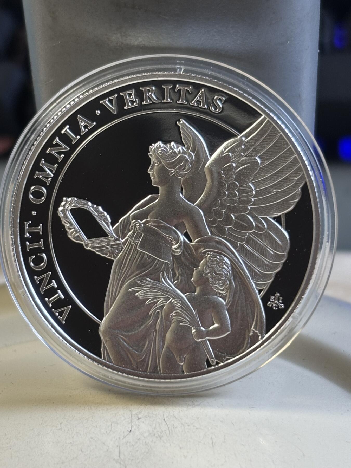 第192期拍卖 圣赫勒拿2021年真理天使女神1盎司精制纪念银币，999银，发行2500枚