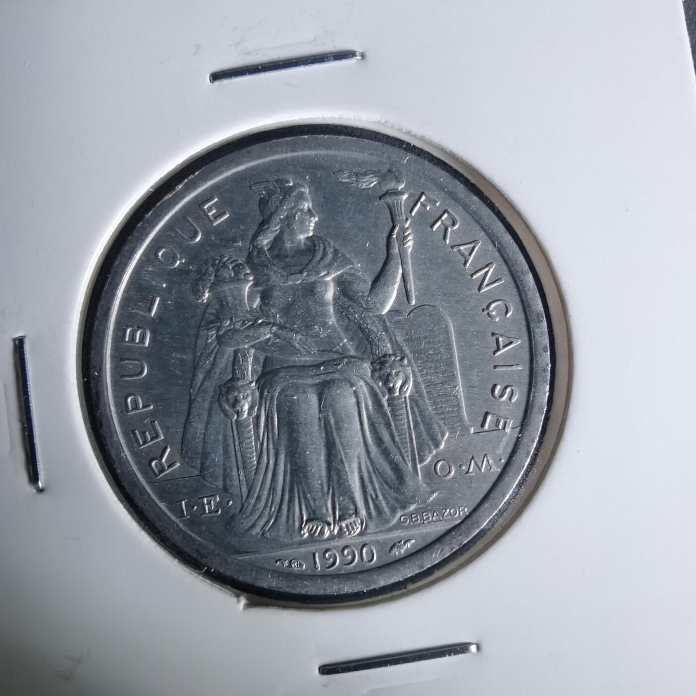 沼泽如烟--第1015场 法属新喀里多尼亚1990年2法郎