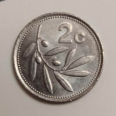 布加迪🐬～世界钱币(上海)🌾第 288 期 /  各国套币和散币 - 马耳他🇲🇹 1991年 2分