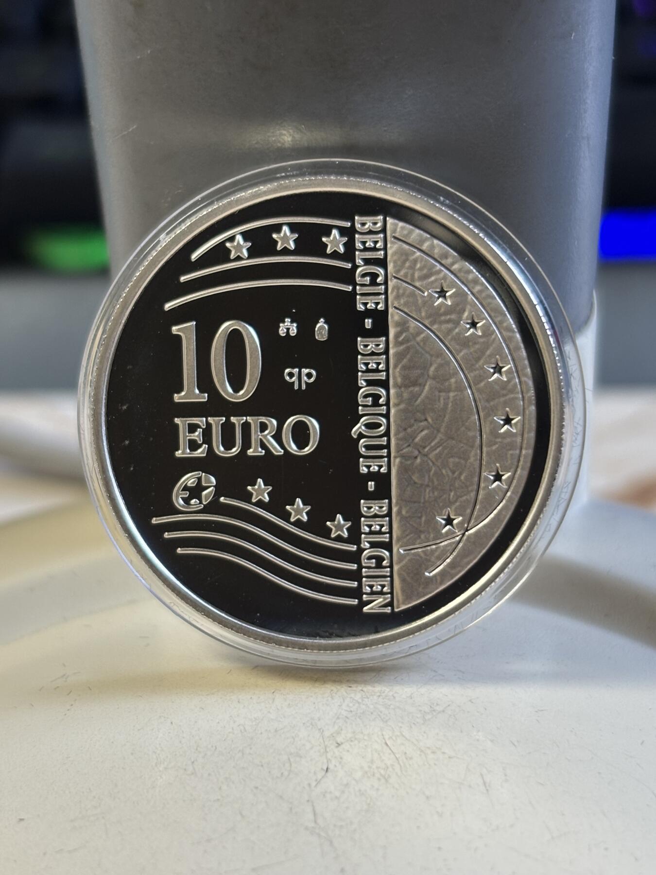 第192期拍卖 比利时2004年欧罗巴骑牛纪念银币，925银，18.75克