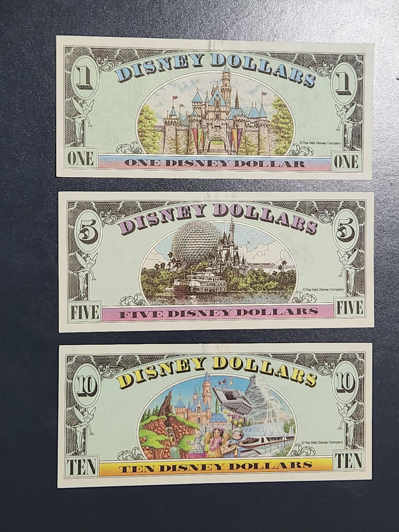 3月5号晚上8点 外国纸币自动截拍第34场 迪士尼1998年全套