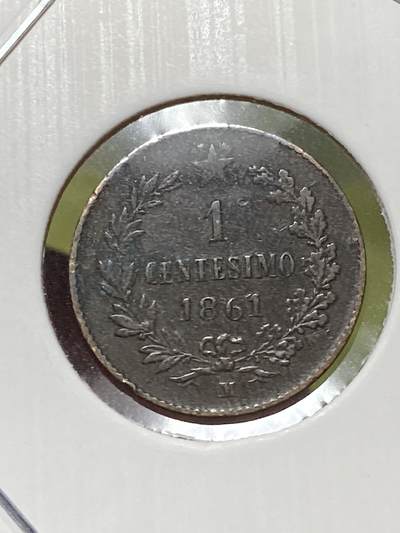 2026年第三十三场(总第二百零二场）外国精品纸夹币场(免佣金) - 流通好品–意大利王国1861年1分(维托里奥·埃马努埃莱二世，M标米兰造，首发年仅发行2年)