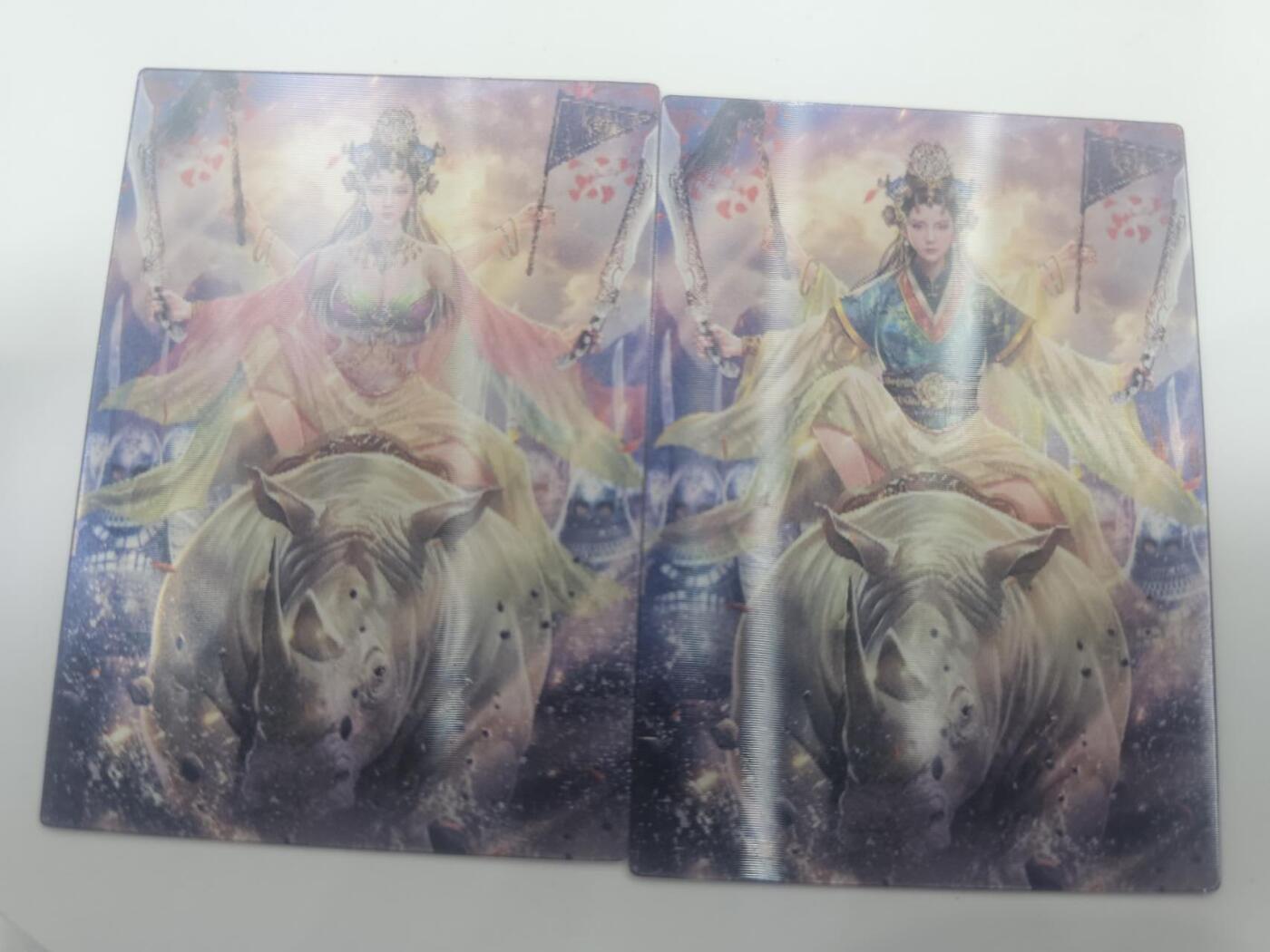 满赠PR！！龙虎卡牌-七七场（满200元包邮，无佣金，每周六结拍，欢迎送拍） 光栅变换卡2张 苍海承风满江红 犀牛美女 二宫 (变换清凉)