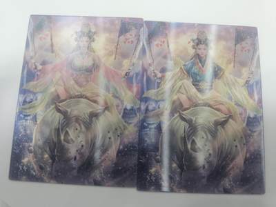 满赠PR！！龙虎卡牌-七七场（满200元包邮，无佣金，每周六结拍，欢迎送拍） - 光栅变换卡2张 苍海承风满江红 犀牛美女 二宫 (变换清凉)