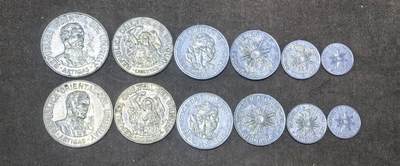 北京马甸外国币专卖第148期，外国币，中国早期纪念币专场，陆续上拍，欢迎关注 - 乌拉圭2套，币面有塑胶粘过