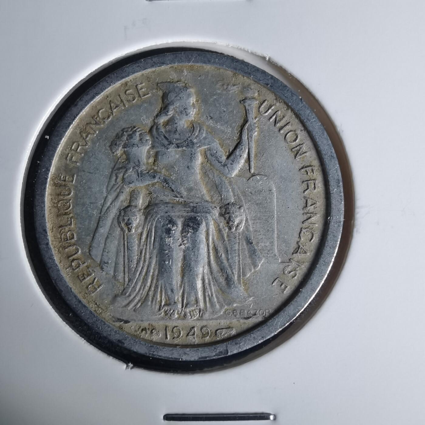 沼泽如烟--第1015场 法属新喀里多尼亚1949年2法郎