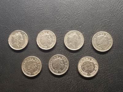 荟藏特别场次第五期——“社长的钢镚堆” 英国5便士蓟花版批量七枚