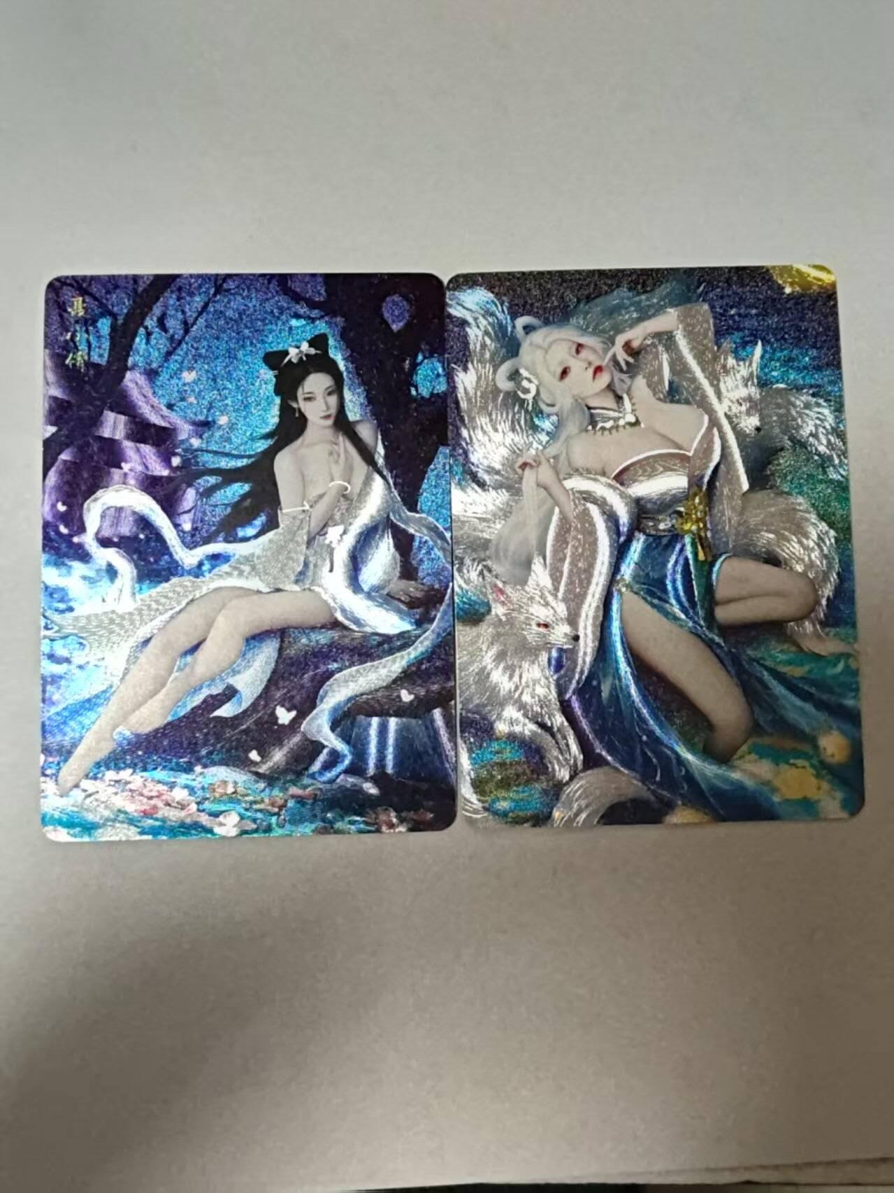 满赠PR！！龙虎卡牌-七七场（满200元包邮，无佣金，每周六结拍，欢迎送拍） 粗闪2张 燎原焱卡 问道东方 灰与 - 聂小倩&涂山氏