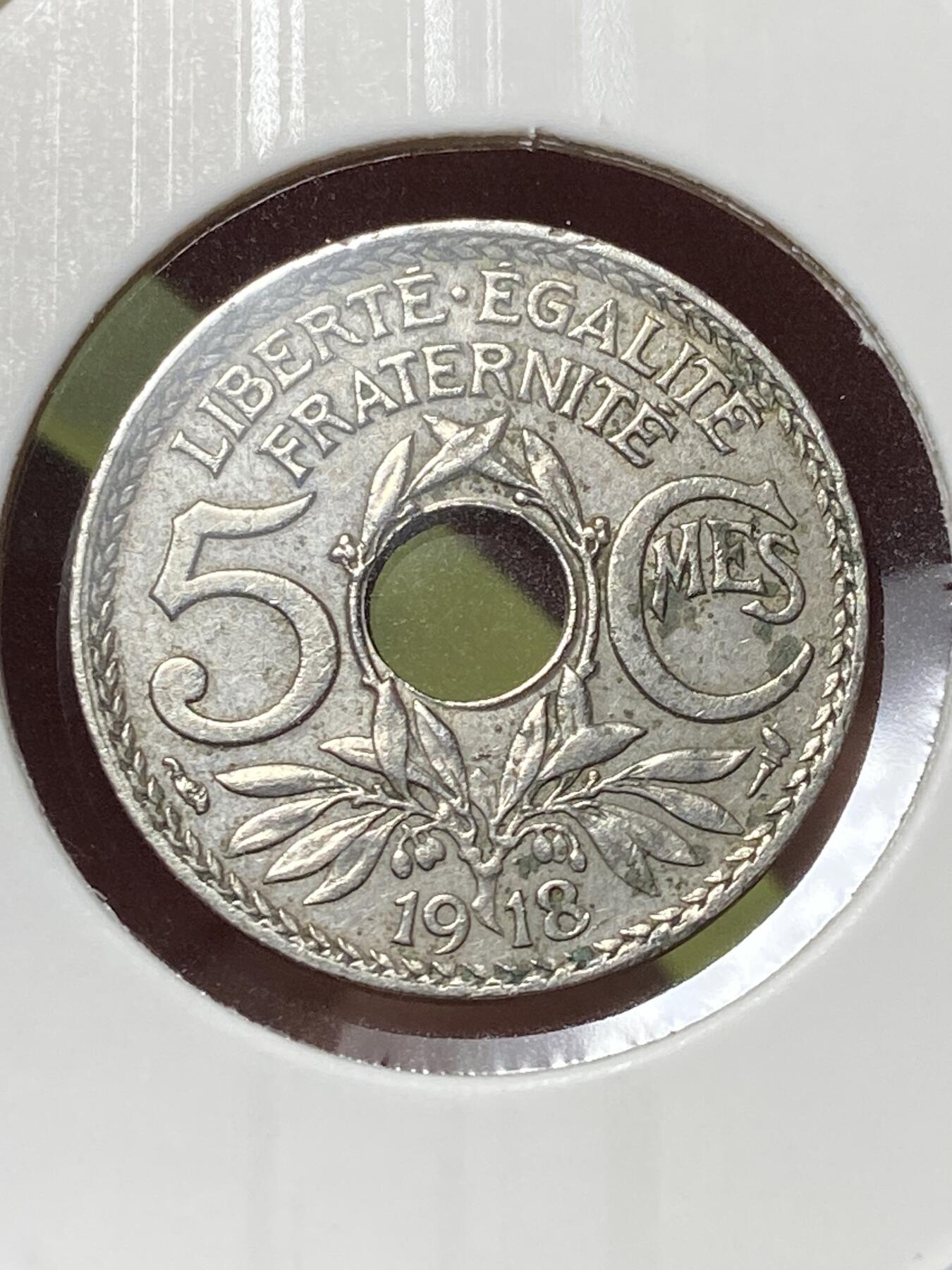 2026年第三十三场(总第二百零二场）外国精品纸夹币场(免佣金) 法兰西第三共和国1918年5生丁(第三版，大尺寸版)