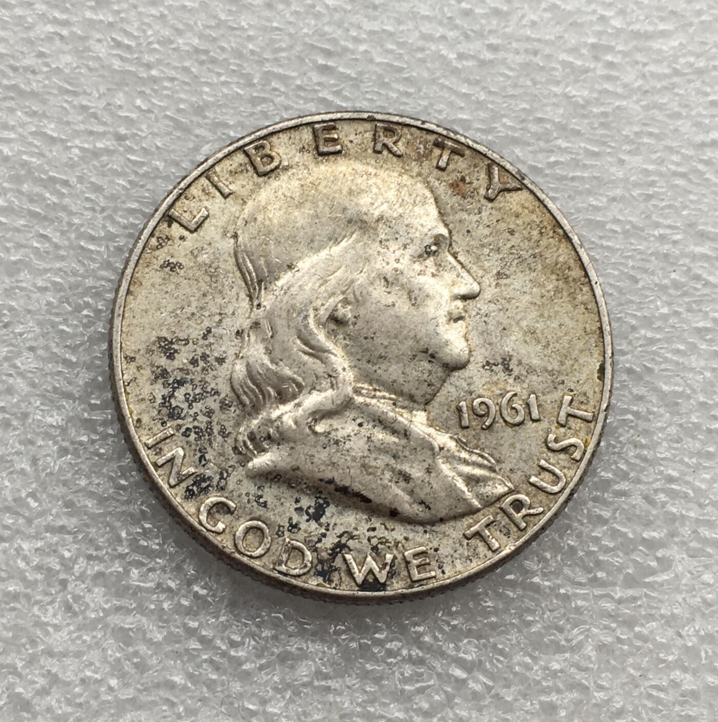 世界钱币专场拍卖 每周二开拍 1961年美国富兰克林半美元银币