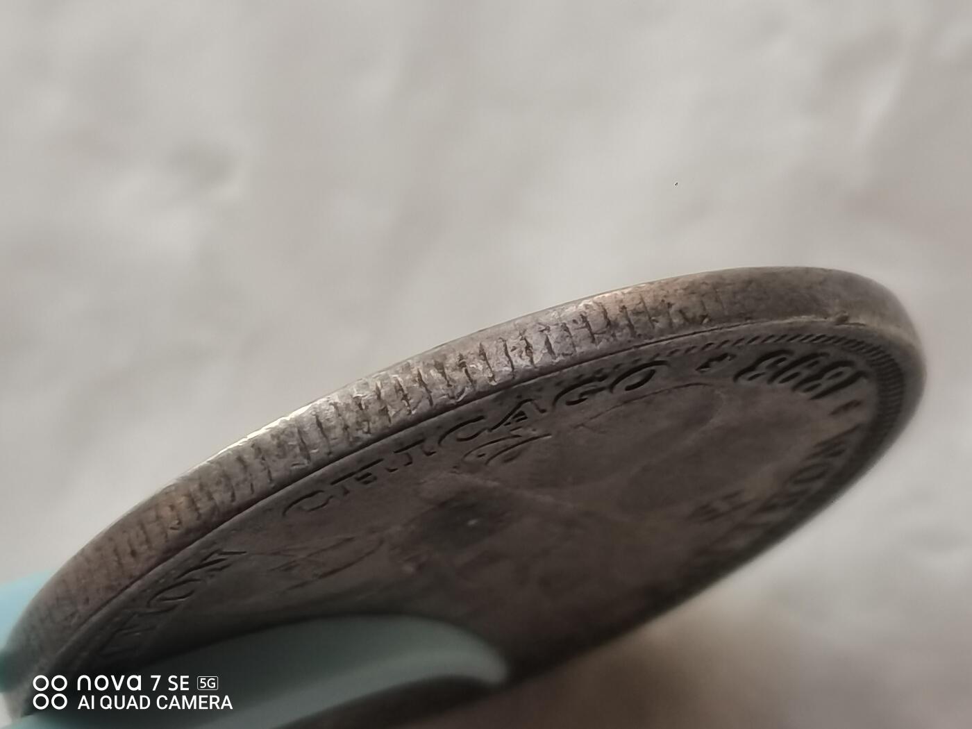 银币 1893年美国哥伦布半圆银币（13.3克）