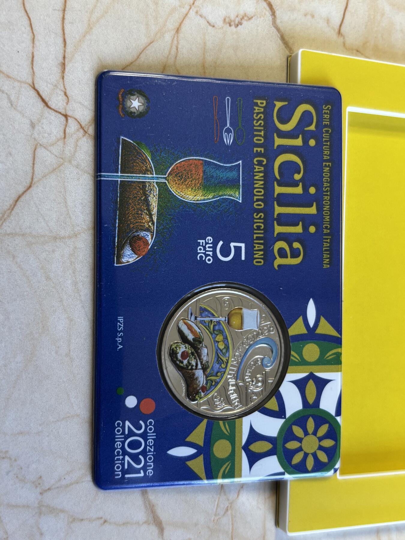 第192期拍卖 意大利2021年饮食文化系列3西西里岛美食纪念币