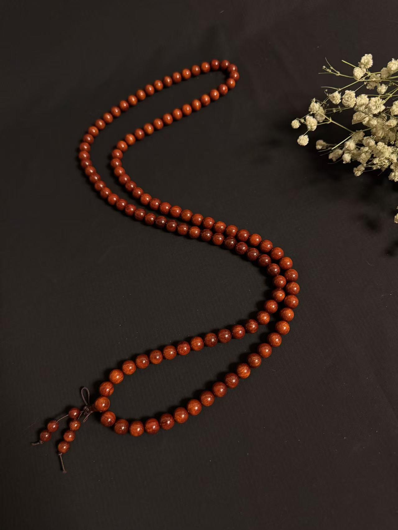 零元拍：小叶紫檀 108/0.8 佛珠长串