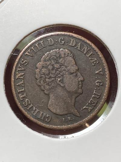 2026年第三十三场(总第二百零二场）外国精品纸夹币场(免佣金) - 少见–丹麦🇩🇰1842单年份1/2国家银行斯基林(克里斯蒂安八世时期，FK//VS版，皇冠标哥本哈根造)