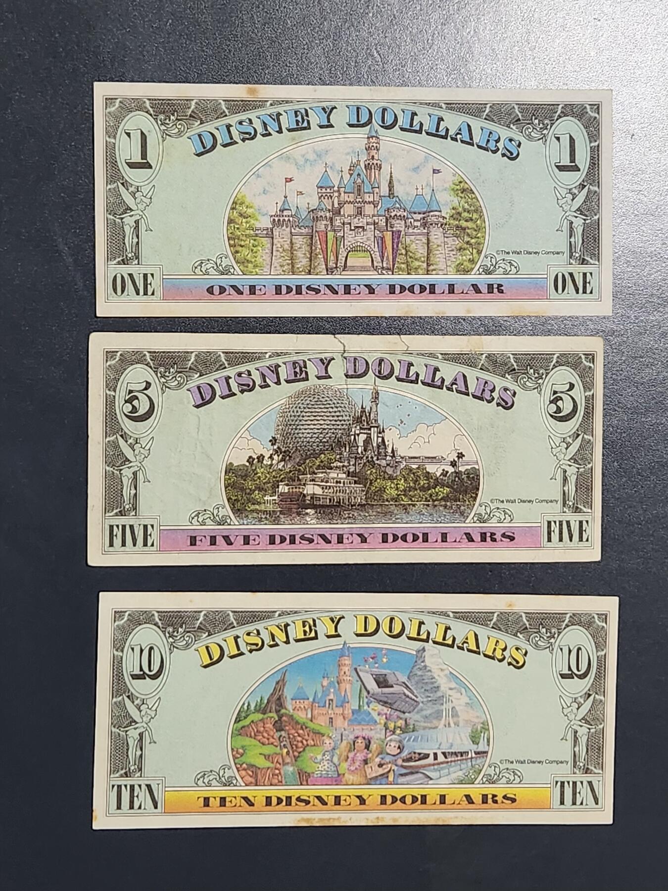 3月5号晚上8点 外国纸币自动截拍第34场 迪士尼1991年全套