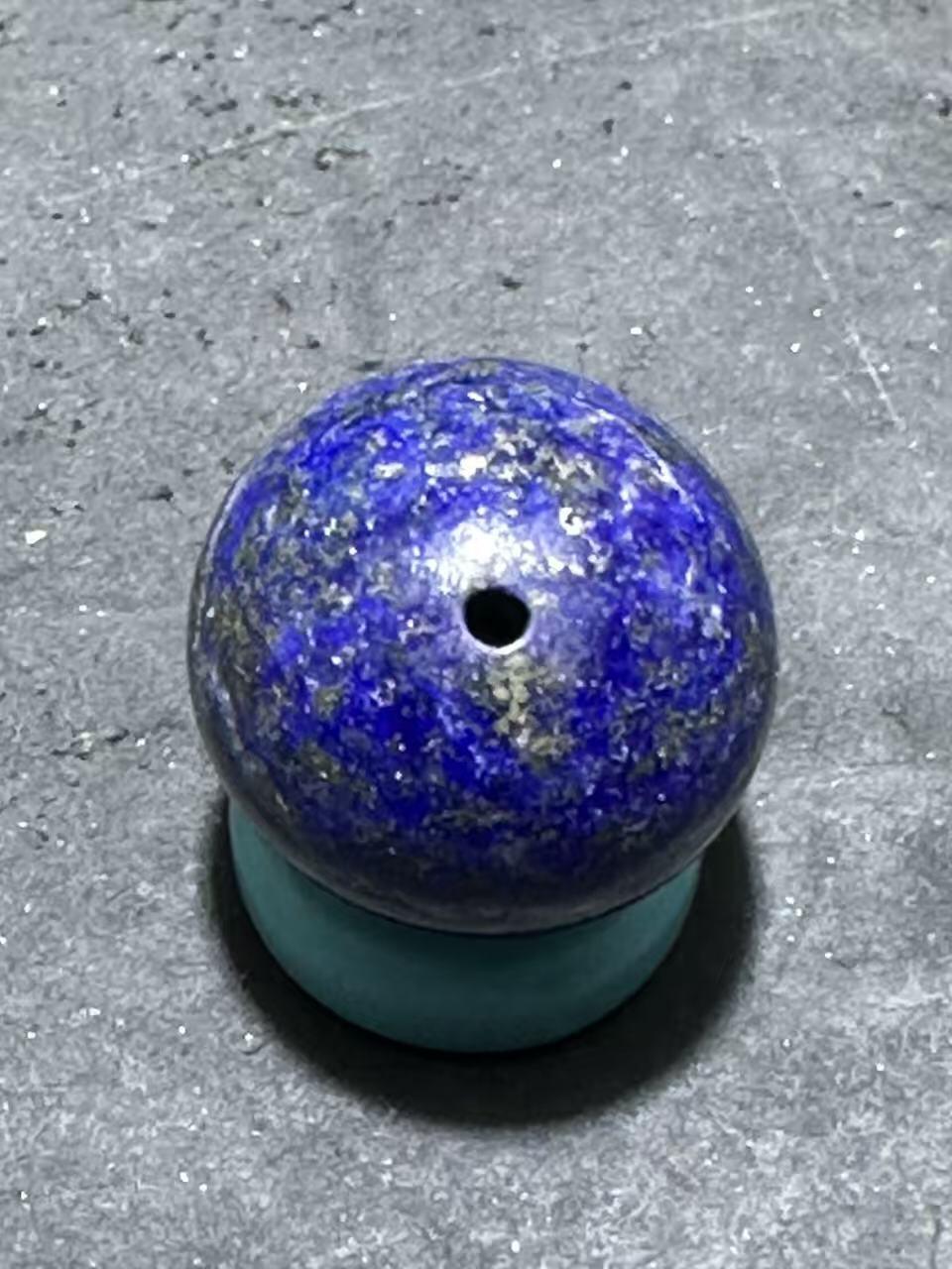 阿富汗老矿青金石通货圆珠一个！