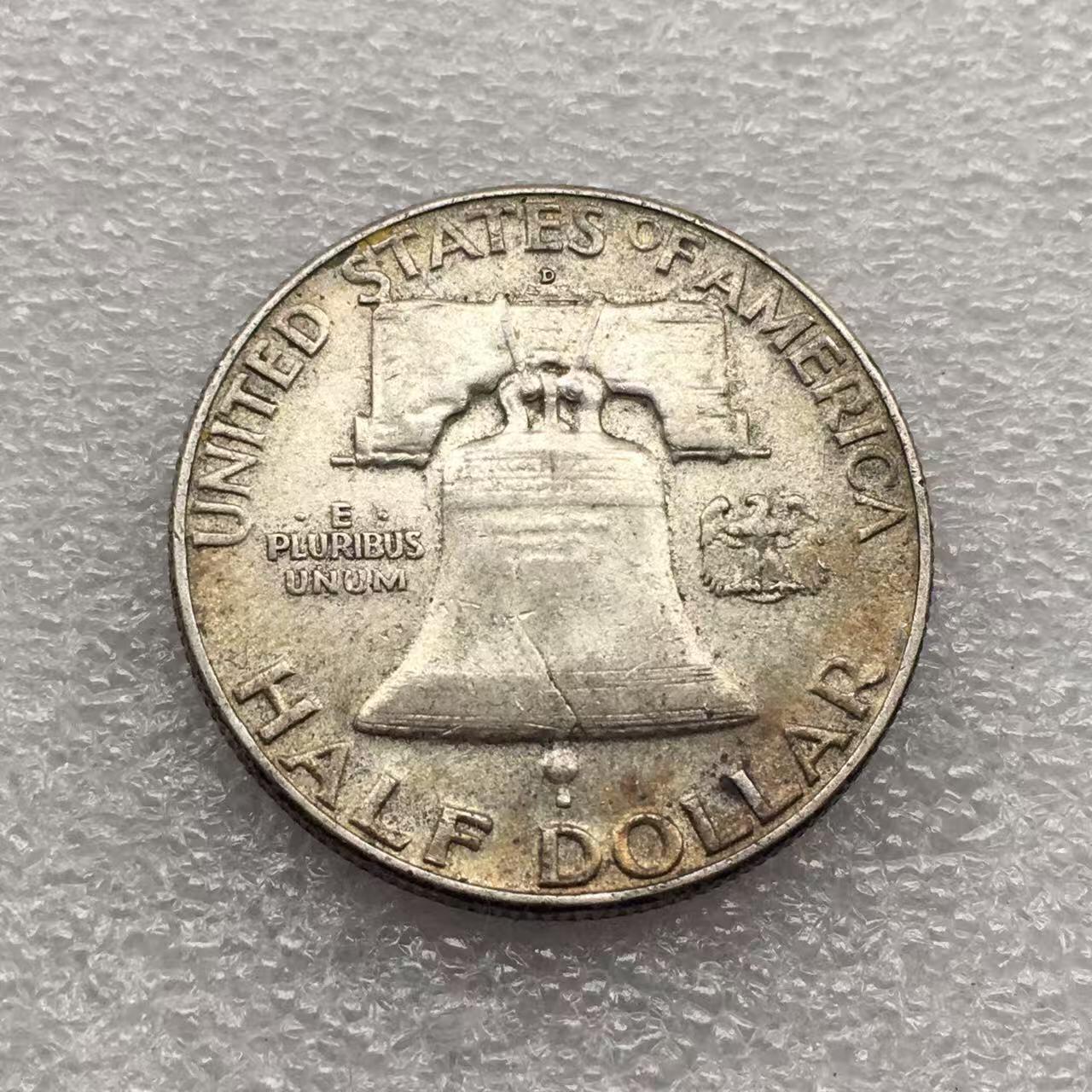 世界钱币专场拍卖 每周二开拍 1961年美国富兰克林半美元银币