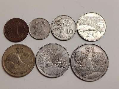 布加迪🐬～世界钱币(上海)🌾第 279 期 /  各国套币和散币 - 津巴布韦🇿🇼 7枚套币
