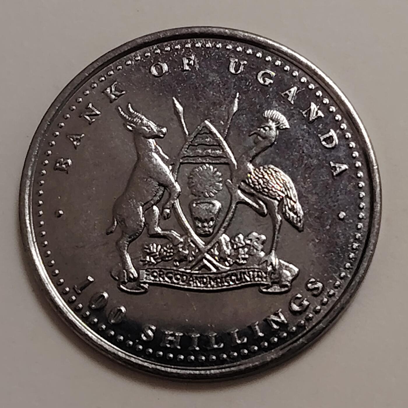 布加迪🐬～世界钱币(上海)🌾第 279 期 /  各国套币和散币 乌干达🇺🇬 2004年 100先令生肖币～牛