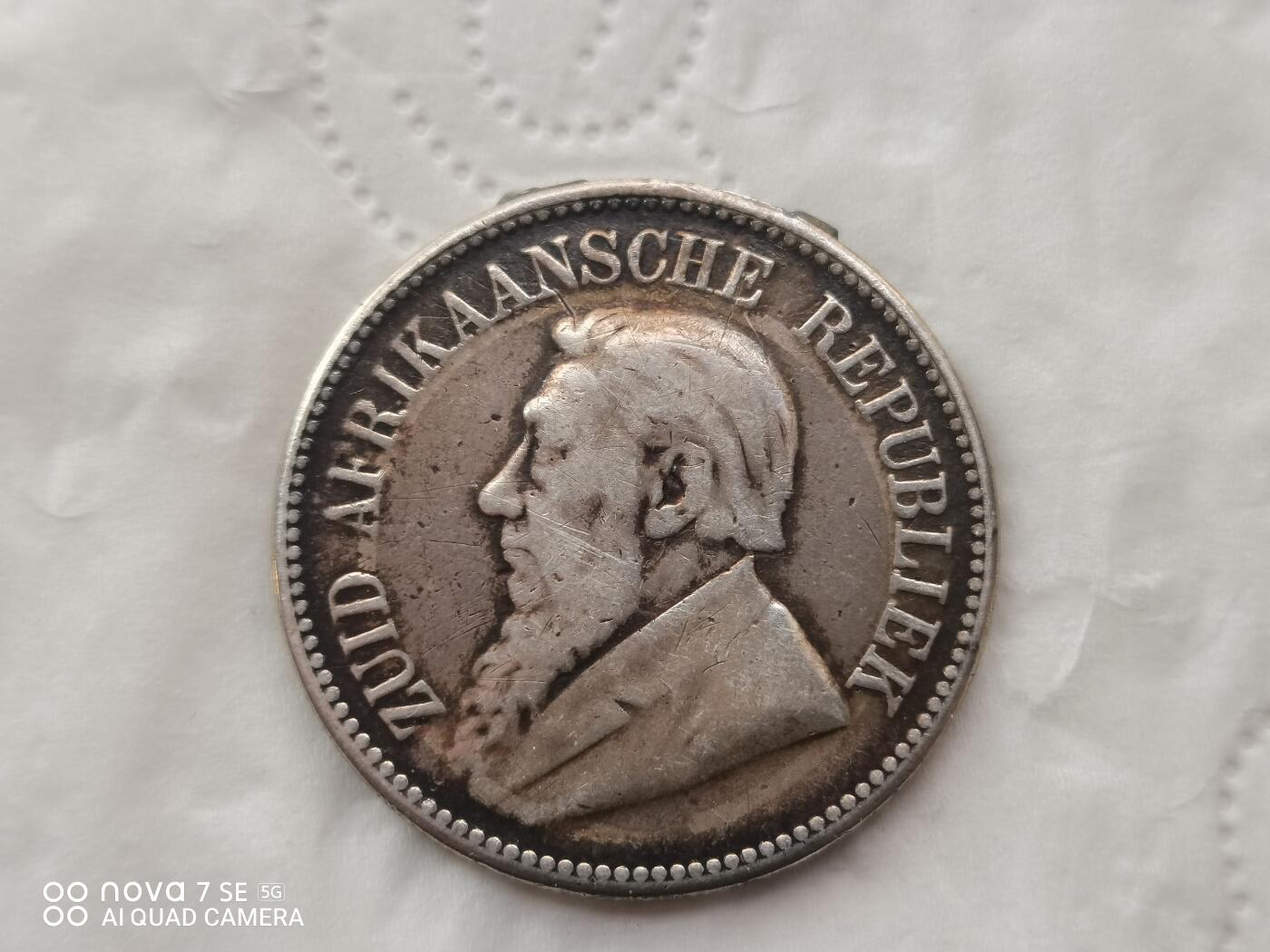 银币 1896年南非2.5先令有焊点（13.7克）