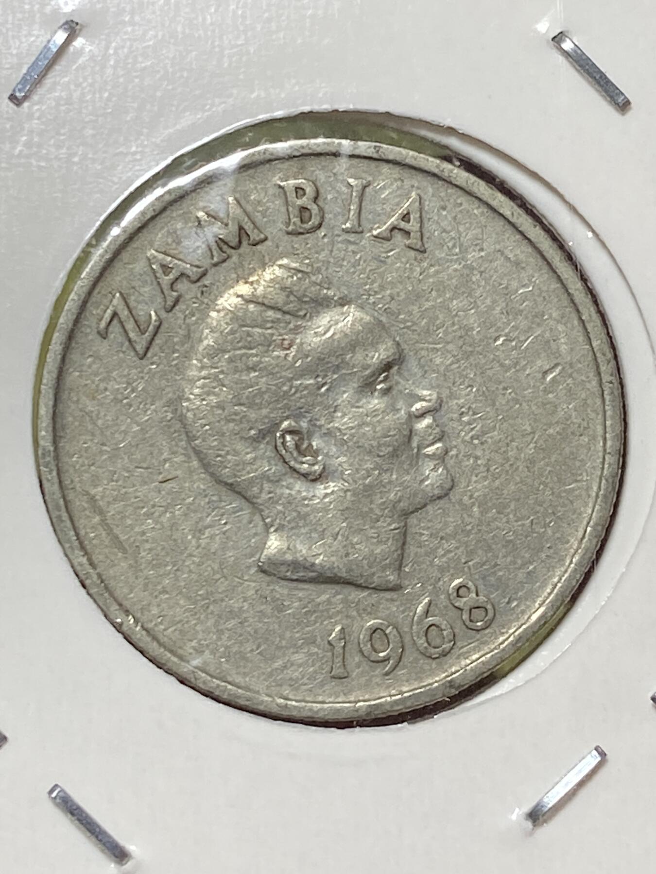 2026年第三十三场(总第二百零二场）外国精品纸夹币场(免佣金) 赞比亚🇿🇲1968年5恩韦(独立后第二套，首发年)