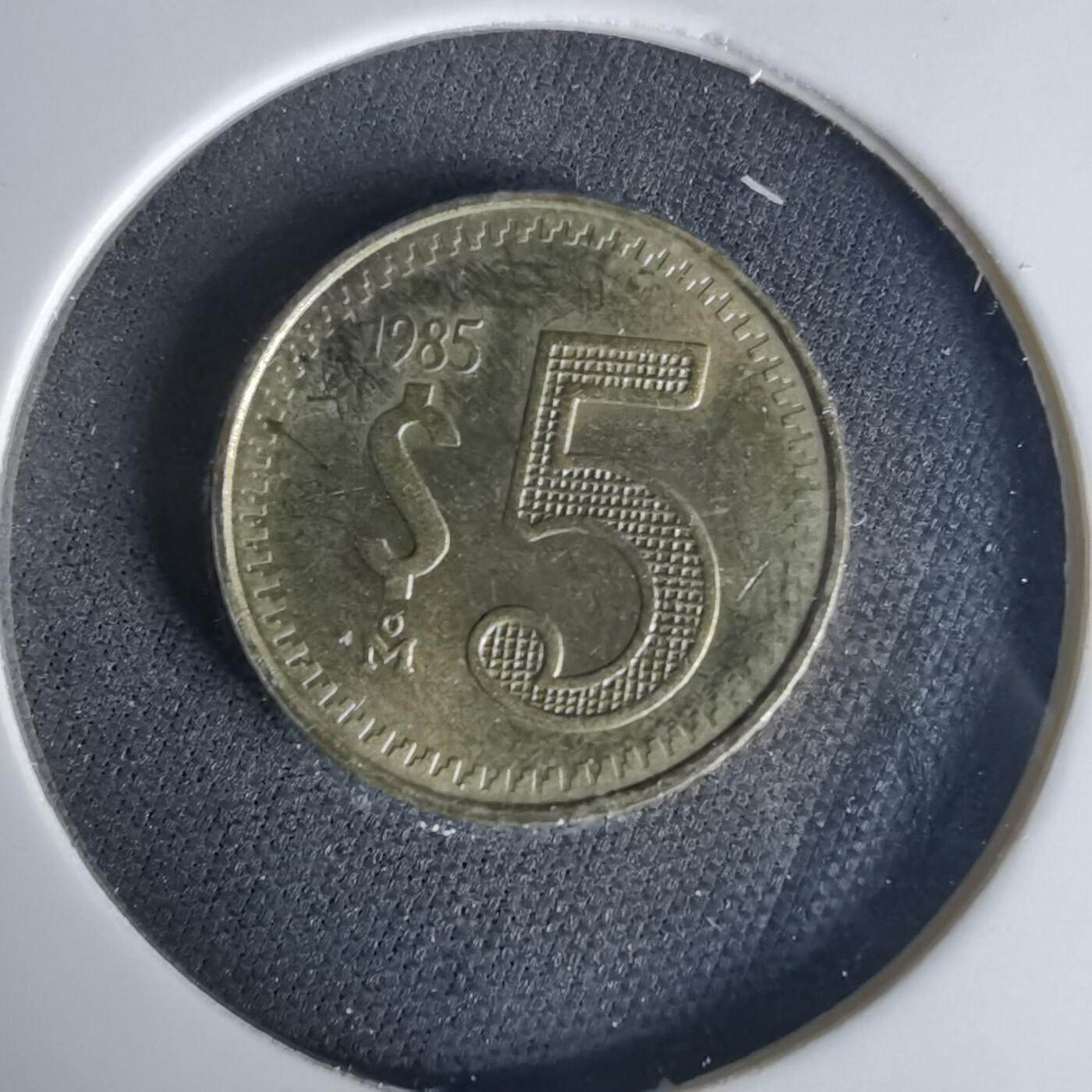 沼泽如烟--第1015场 墨西哥1985年5比索