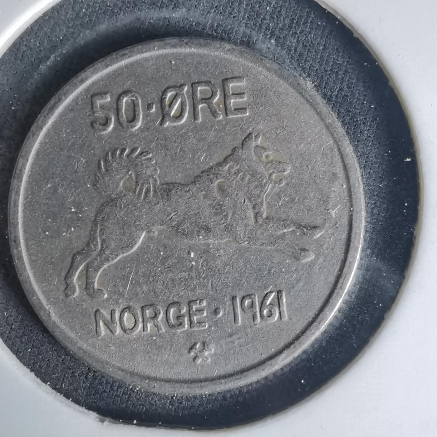 沼泽如烟--第1015场 挪威1961年50欧尔