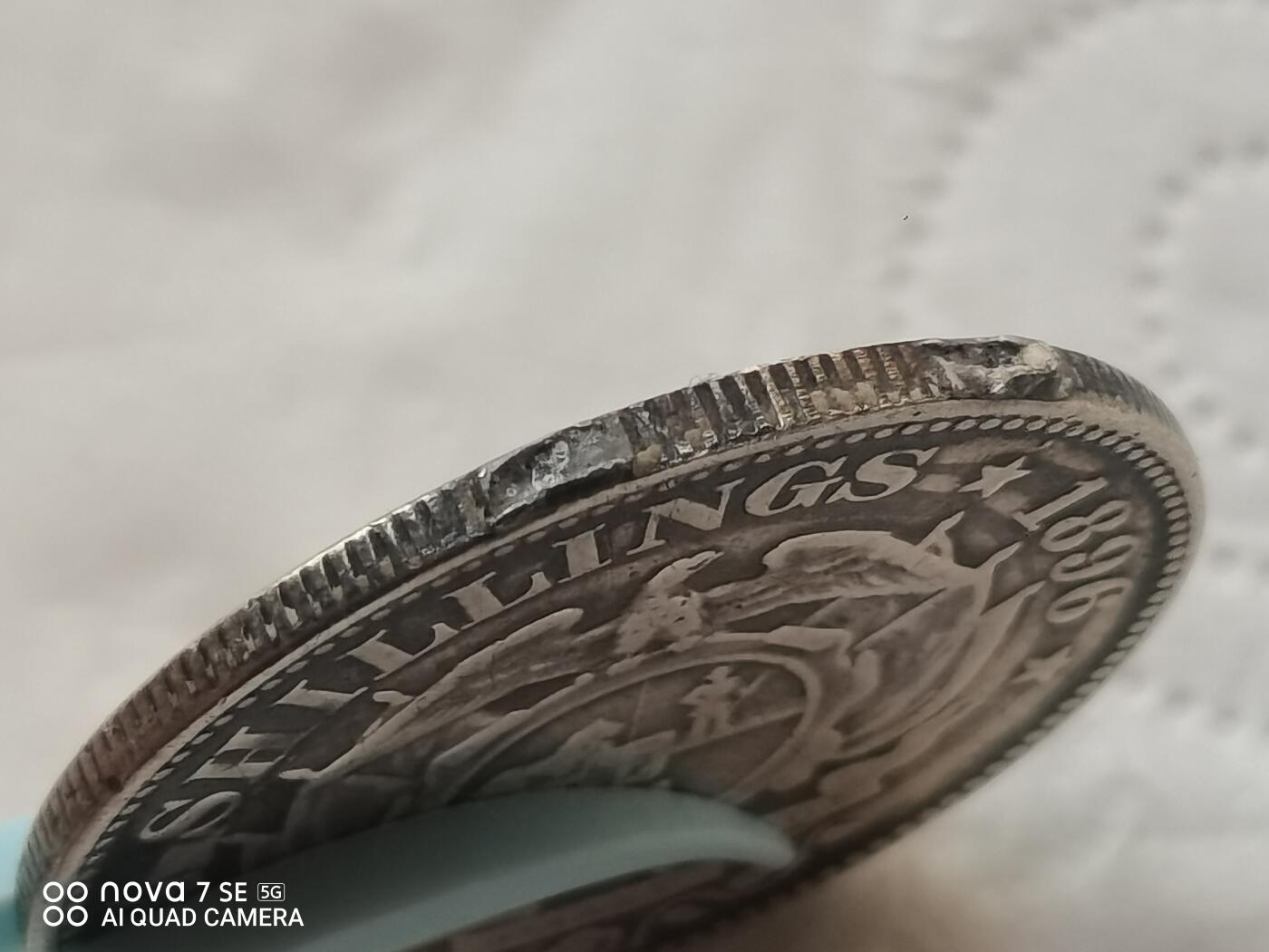 银币 1896年南非2.5先令有焊点（13.7克）