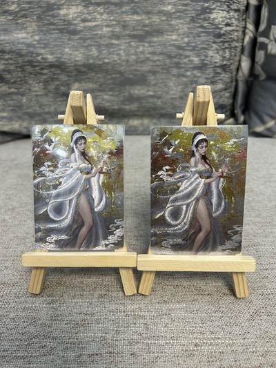 喜灰玩卡拍卖第五期，接拍品0佣金，欢迎送拍，释放现金流，让自己有资金可以购买更多喜欢的卡牌，让别的卡友能淘到更多心仪的卡牌 - 燎原 刷子老师绘 白素贞  折光两张