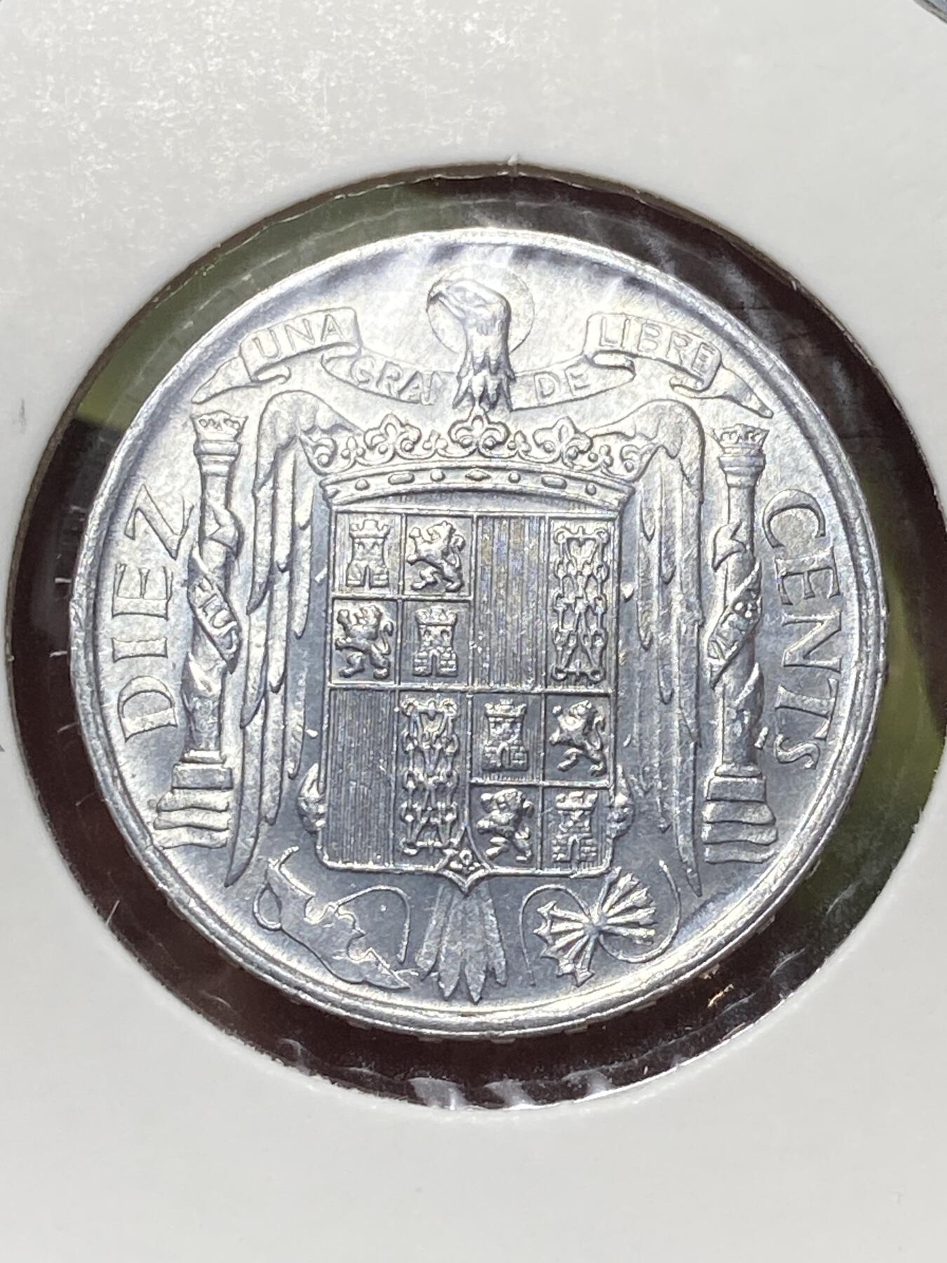 2026年第三十三场(总第二百零二场）外国精品纸夹币场(免佣金) 少见原光好品–西班牙🇪🇸1953年10分(国民政府时期，实际为佛朗哥控制)