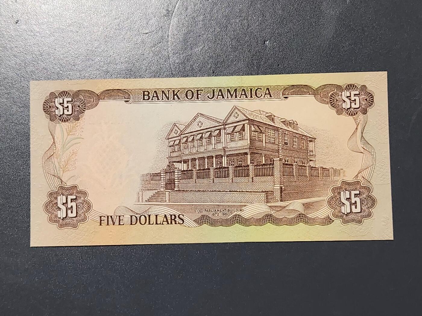 3月5号晚上8点 外国纸币自动截拍第34场 牙买加 第一版 5新品