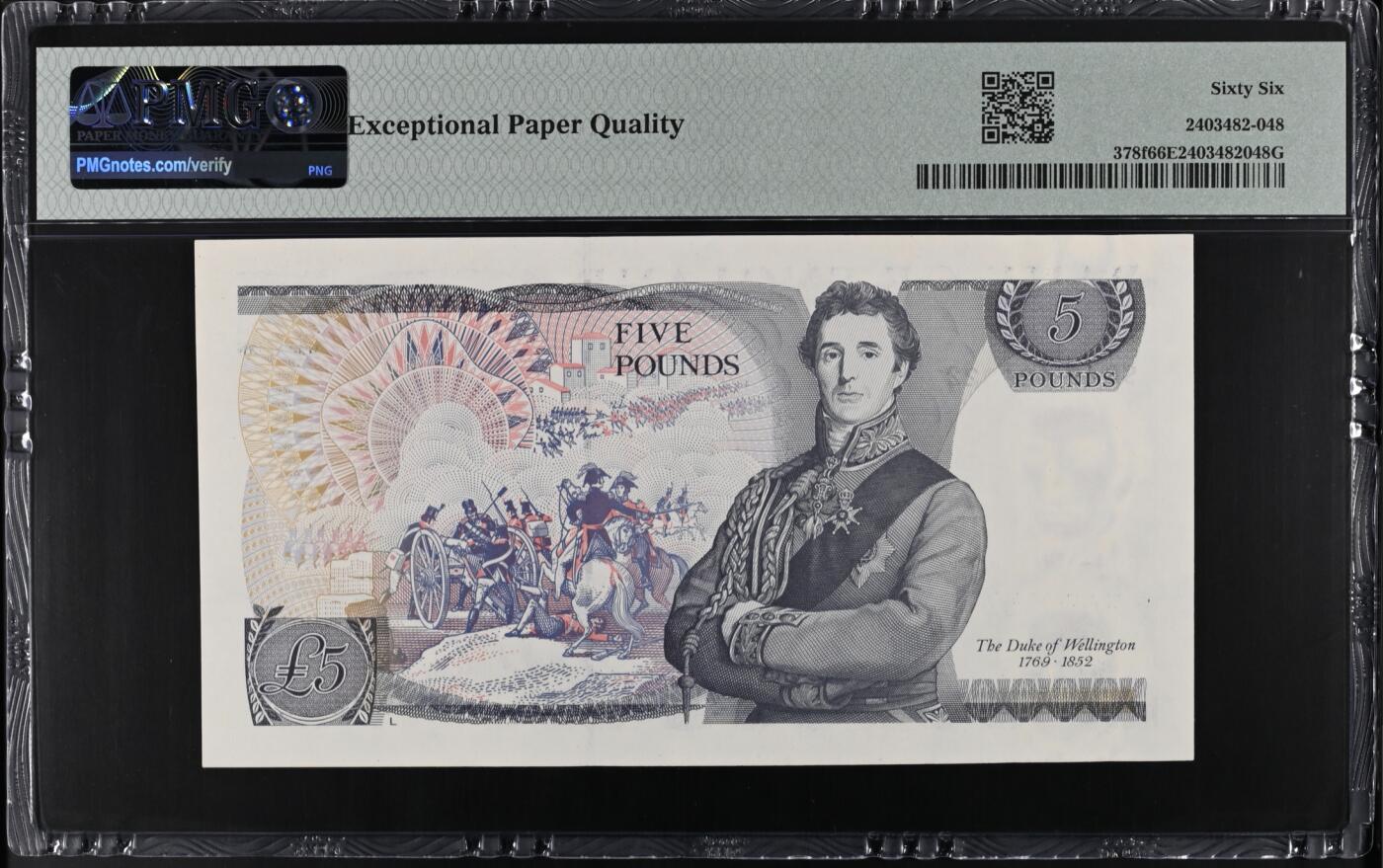 《艾美收藏》第235期-3.8周日外币荟萃 英国5镑 PMG66E D序列 Pick#378f
