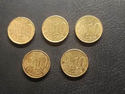 荟藏特别场次第五期——“社长的钢镚堆” - 欧盟10分批量五枚，德国/意大利/比利时