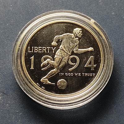 【全场包邮】纯粹捡漏拍508场 - 美国1994年半元美国世界杯精制纪念币