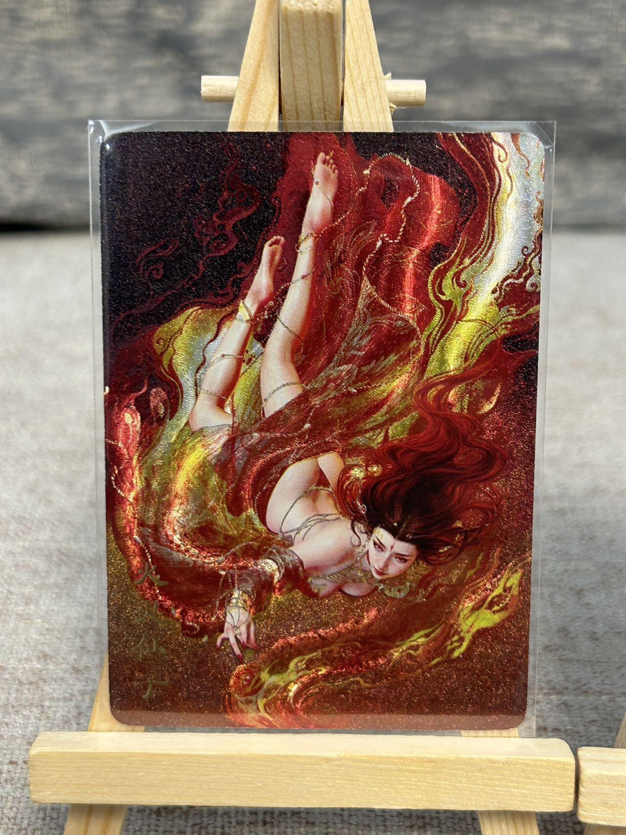 喜灰玩卡拍卖第五期，接拍品0佣金，欢迎送拍，释放现金流，让自己有资金可以购买更多喜欢的卡牌，让别的卡友能淘到更多心仪的卡牌 燎原 刷子老师绘 火灵仙子 折光一组