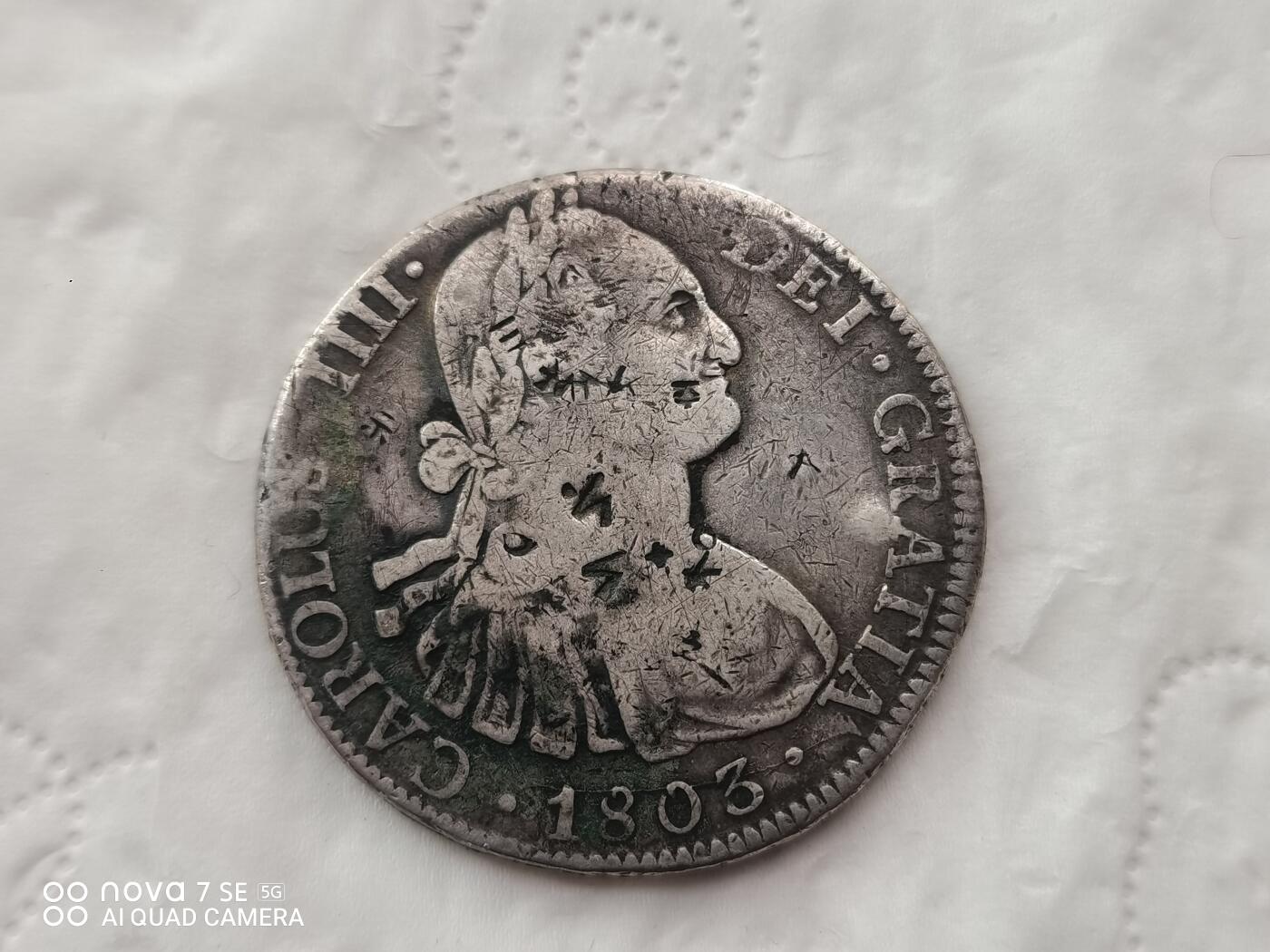 银币 1803年西班牙双柱大银币（26.6克）