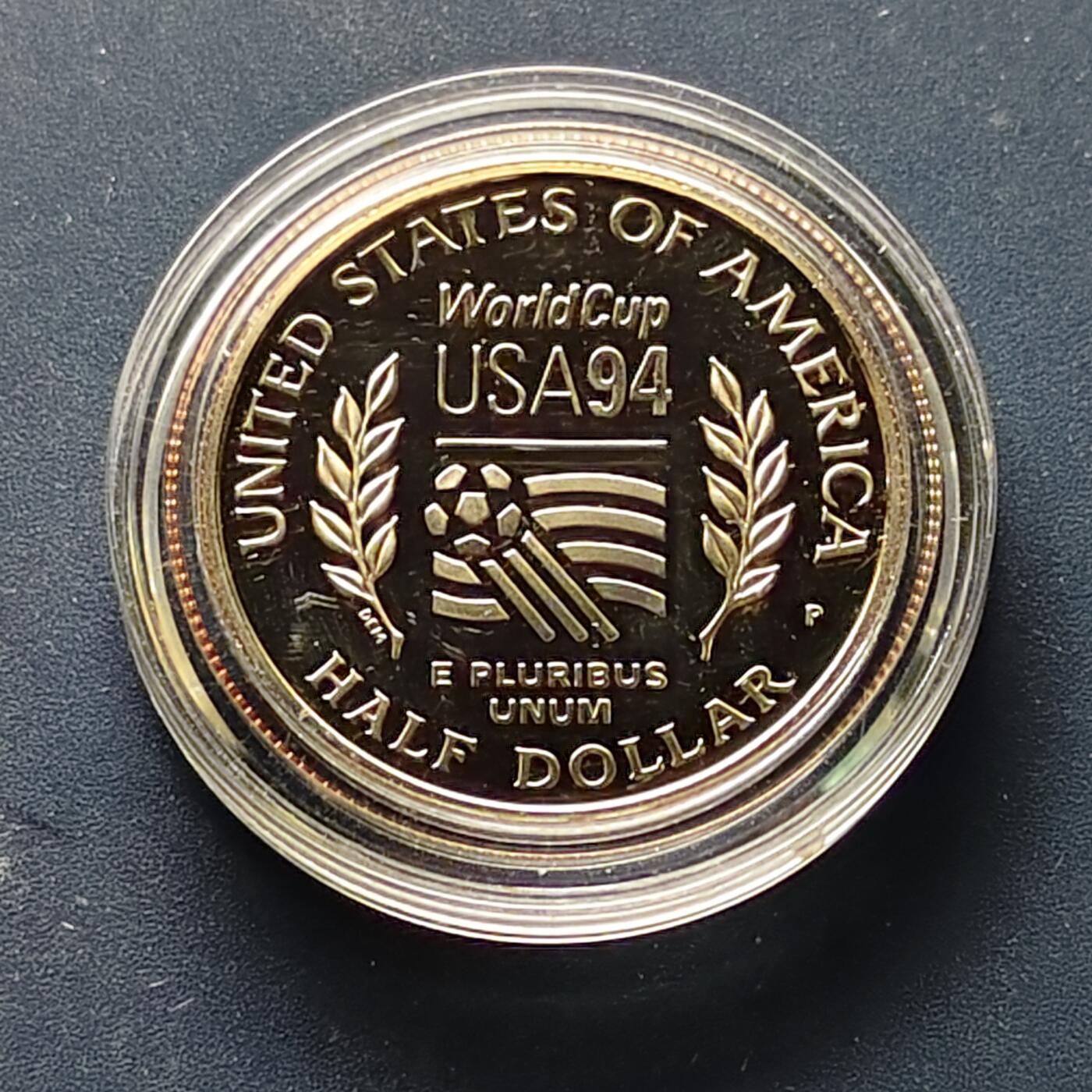 【全场包邮】纯粹捡漏拍508场 美国1994年半元美国世界杯精制纪念币