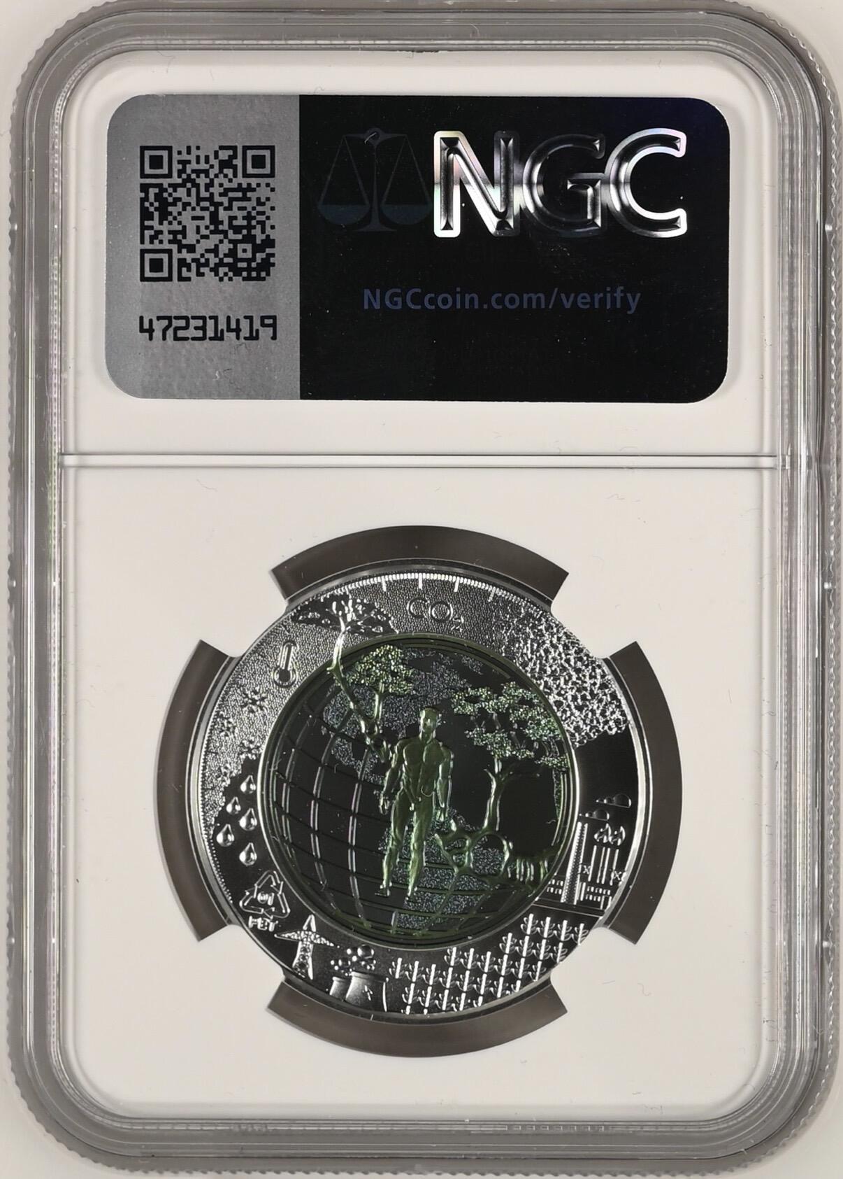 S&S Numismatic世界钱币-拍卖 第121期  获奖币*奥地利2018年 人类世 25欧元银+铌双色纪念币盒证齐全 NGC MS70冠军分