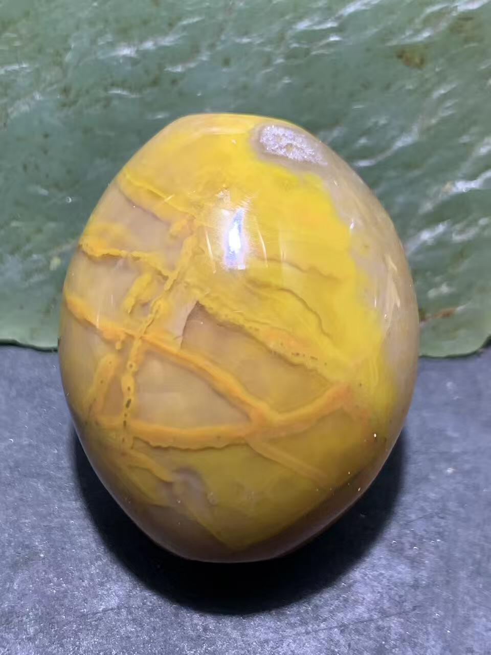 精美冰飘冻料飘鸡油黄战国红玛瑙大勒子一颗！