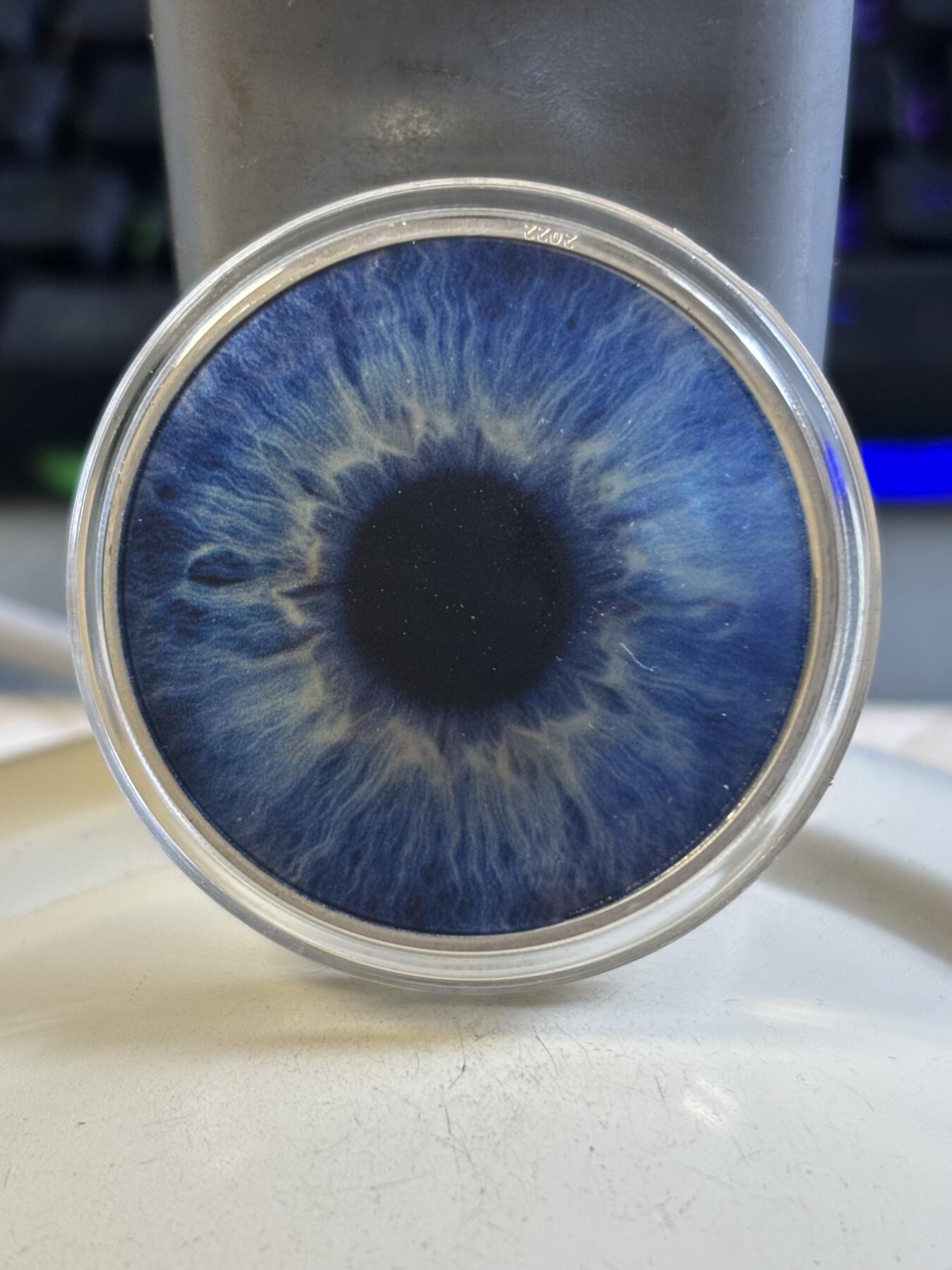 第192期拍卖 帕劳2022年蓝色眼睛1盎司精制纪念银币，999银，发行1500枚