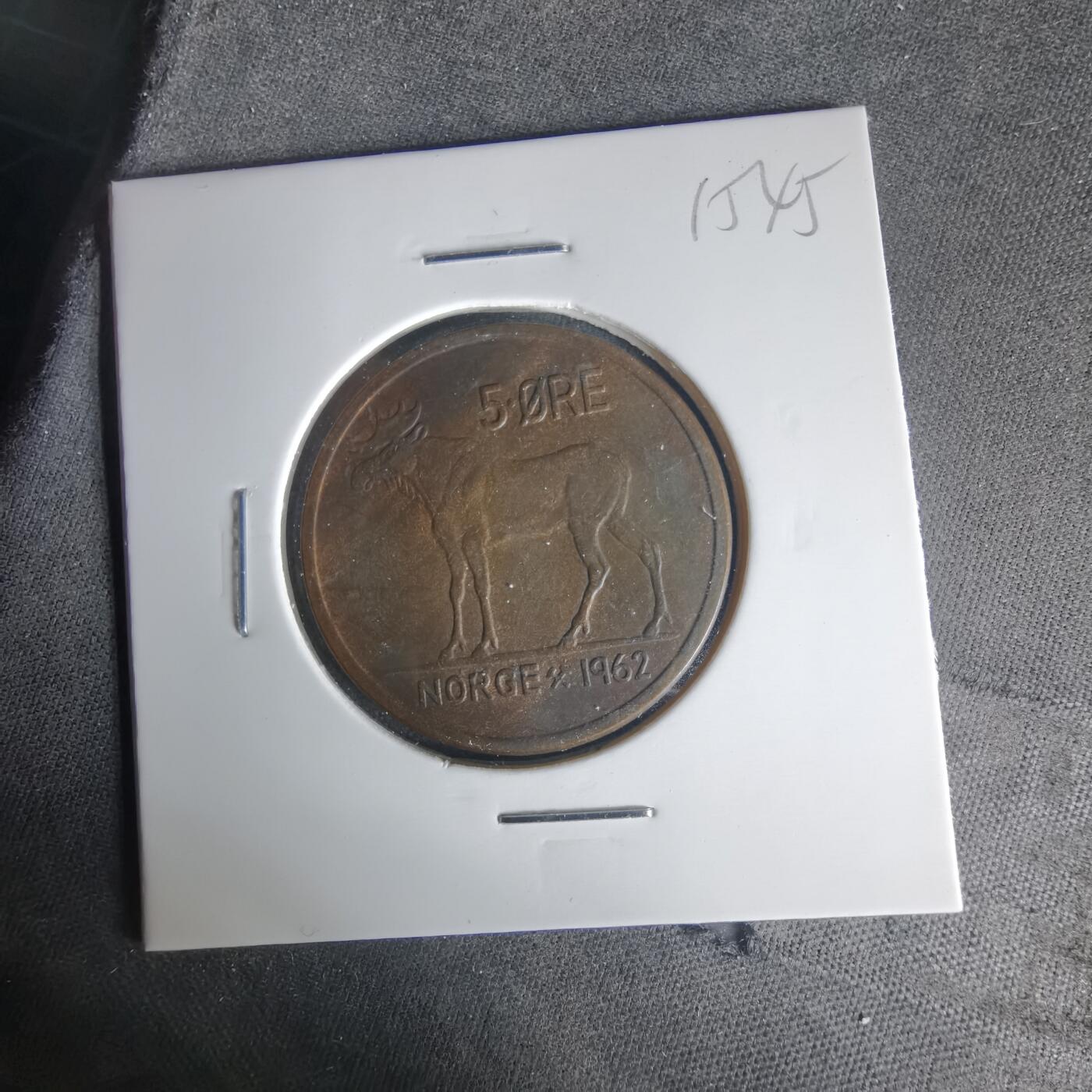 沼泽如烟--第1015场 挪威1962年5欧尔