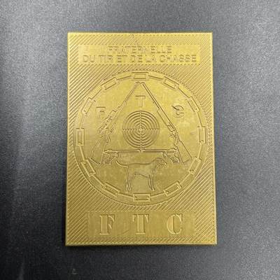 「木头集藏」章牌专场-第69场 - 射击与狩猎兄弟会铜章，尺寸：65 ×48 mm， FTC是一个由射击与狩猎爱好者组成的民间组织，在其成立10周年之际发行了这枚纪念章。