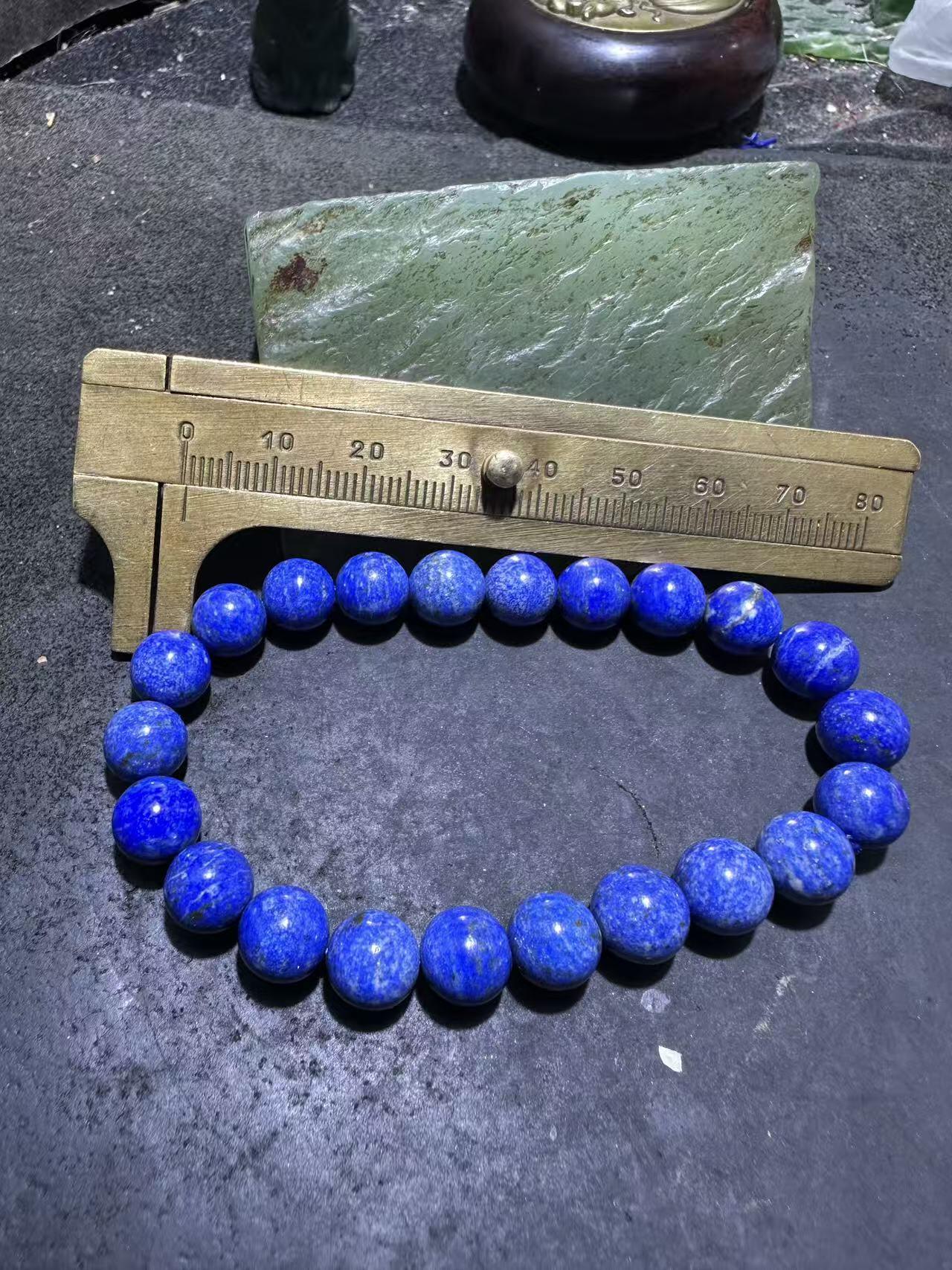 精美阿富汗老矿青金石手串一条，