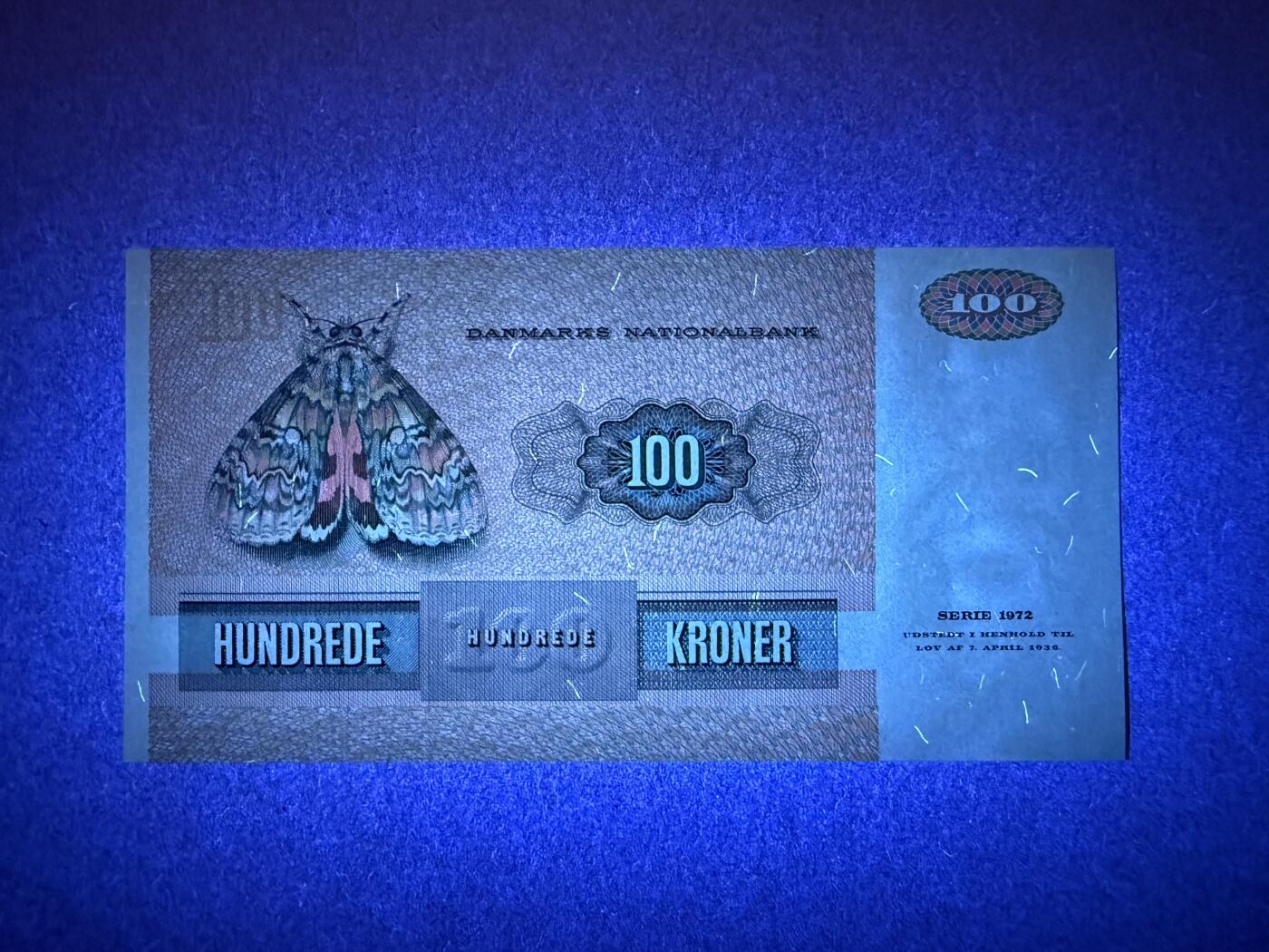 《艾美收藏》第235期-3.8周日外币荟萃 丹麦100克朗 UNC 1979年初版彩蝶 无4