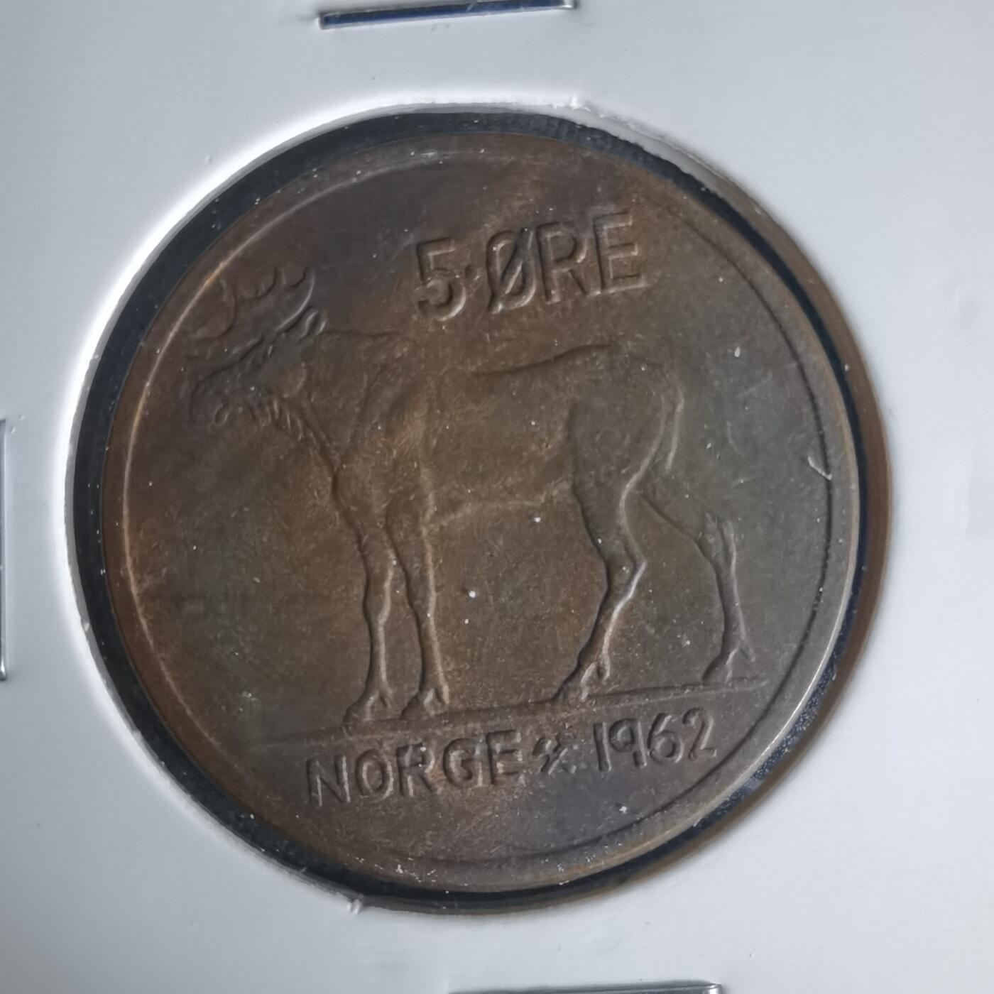 沼泽如烟--第1015场 挪威1962年5欧尔