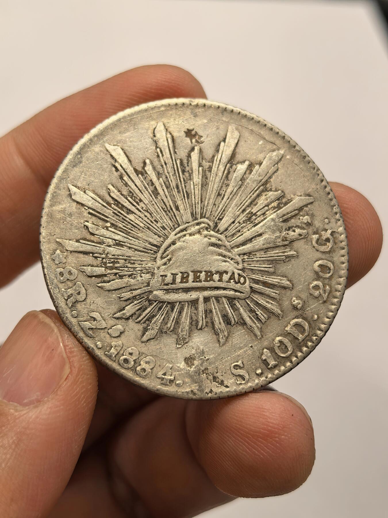 博洋堂世界钱币拍卖第163期（全场包邮） 墨西哥1884年ZS JS版花边鹰洋