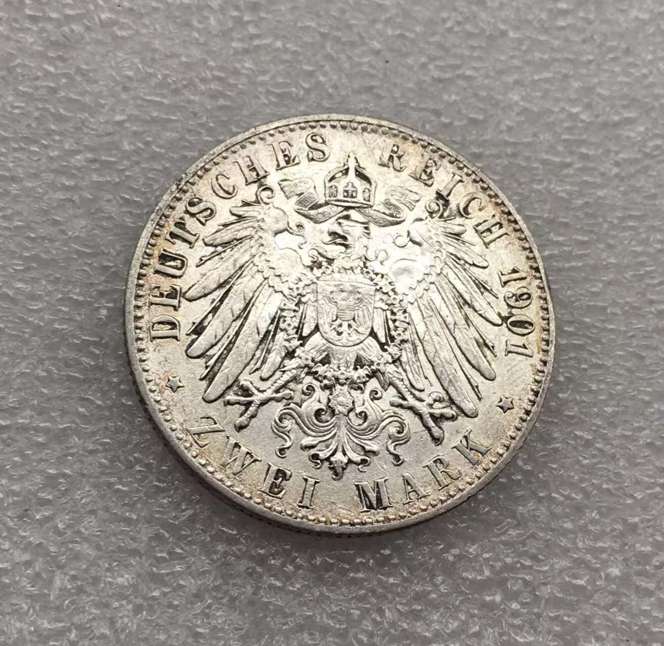 世界钱币专场拍卖 每周二开拍 1901年德国普鲁士建国200周年2马克银币