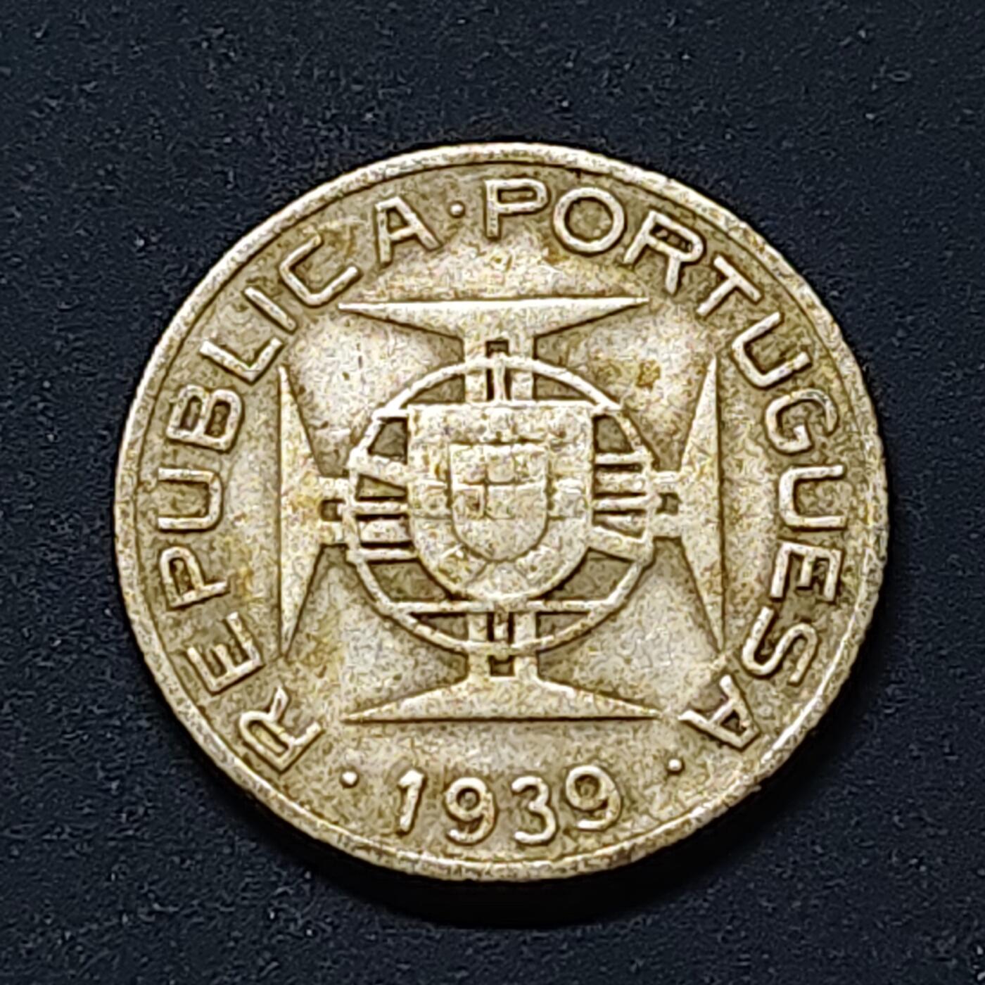 【全场包邮】纯粹捡漏拍508场 葡属圣多美和普林西比1939年2.5埃斯库多银币【20毫米3.5克65%】