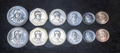 北京马甸外国币专卖第148期，非贵金属外国流通币，纪念币币，中国早期纪念币专场，陆续上拍，欢迎关注 - 全新原光毛里求斯2套